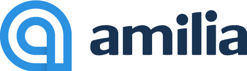amilia logo gradient horizontal blue